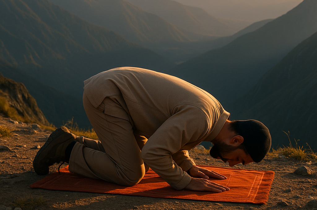 Sholat di gunung